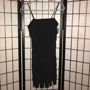 Mini Black Tank Top Flapper Dress